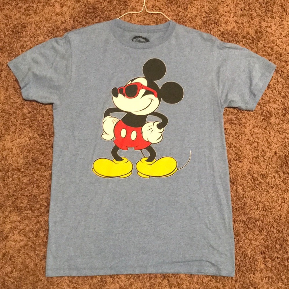 Mickey Mouse Light Blue Disney T-Shirt Like New